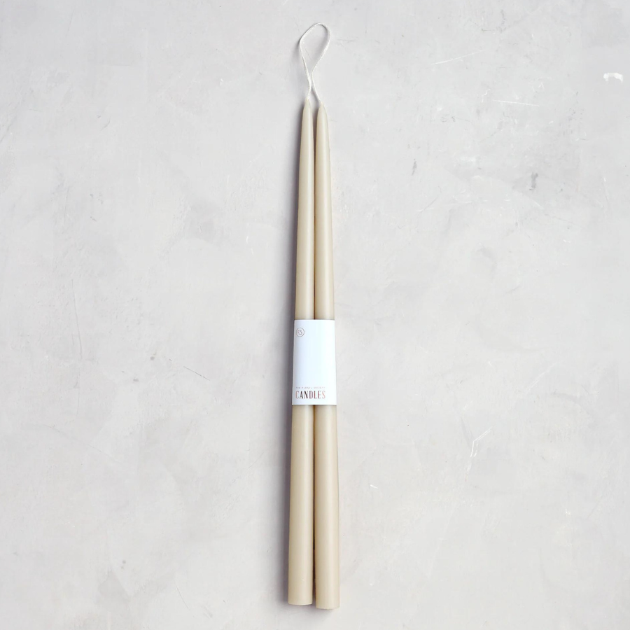 Dipped Taper Candles Parchment | 3 Sizes