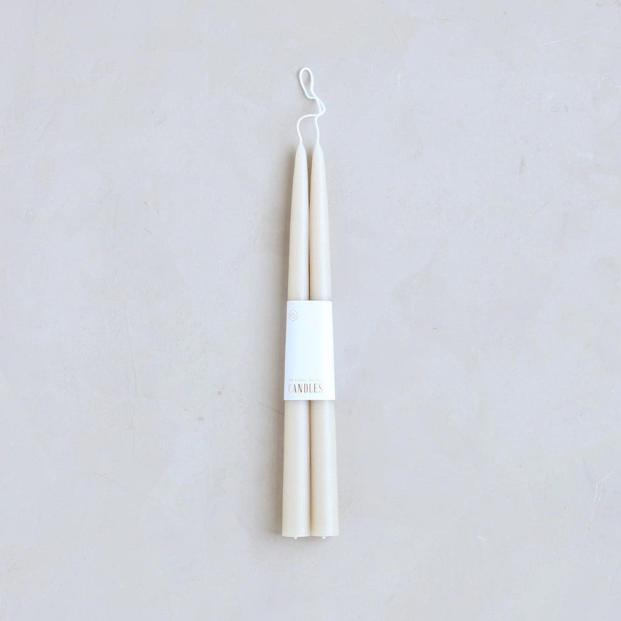 Dipped Taper Candles Parchment | 2 Sizes