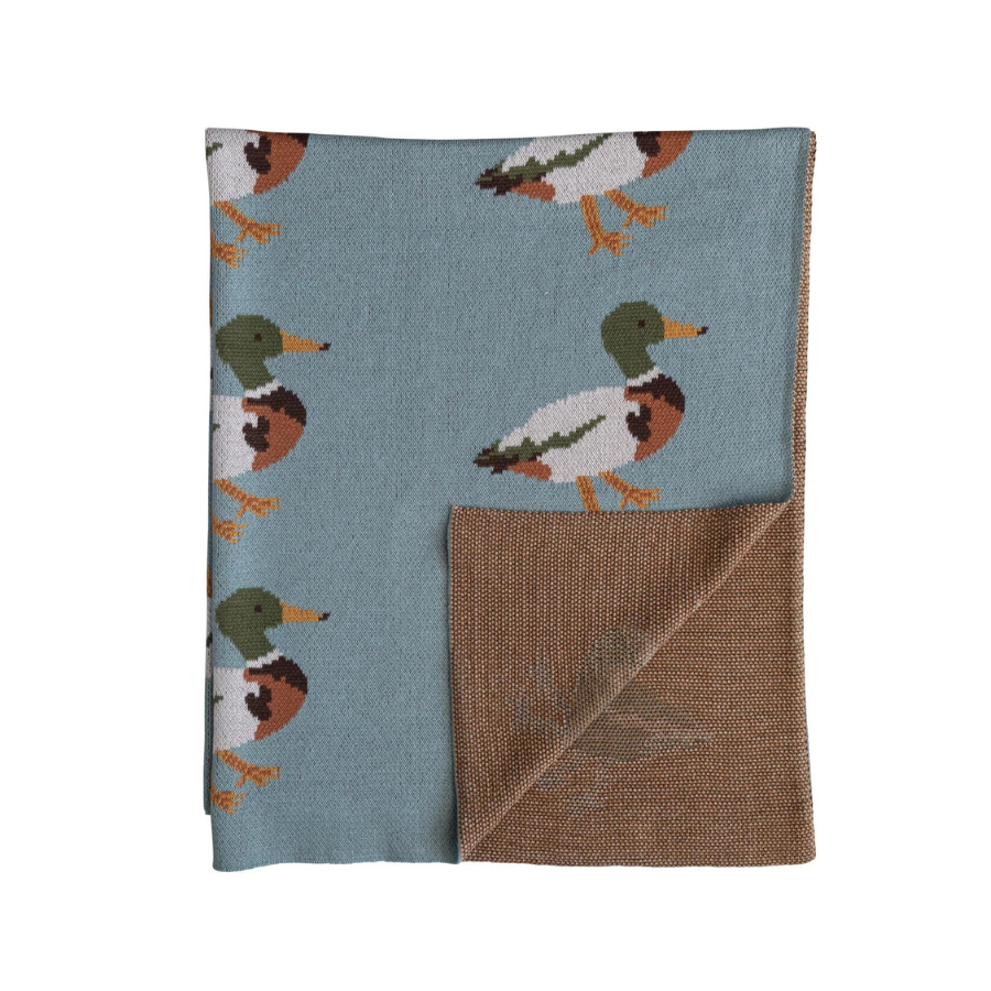 Cotton Knit Baby Blanket | Duck