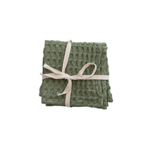 Load image into Gallery viewer, Waffle Weave Dish Cloths | Green | Set of 3
