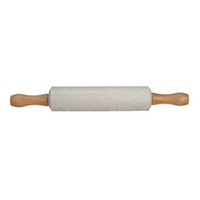 Load image into Gallery viewer, Ivory Embossed Stoneware Rolling Pin
