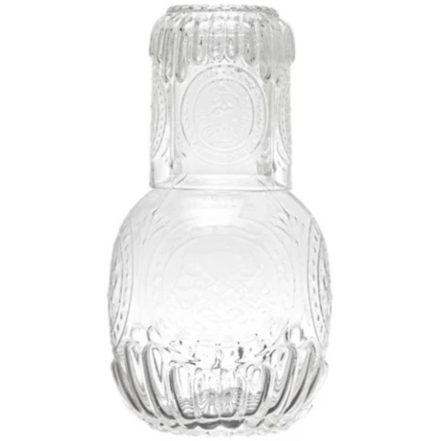 Embossed Glass Carafe