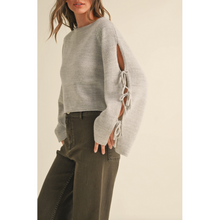 Load image into Gallery viewer, Ribbon Tie Detail Sweater | Grey
