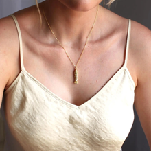 Load image into Gallery viewer, Gold CZ Fish Pendant Necklace
