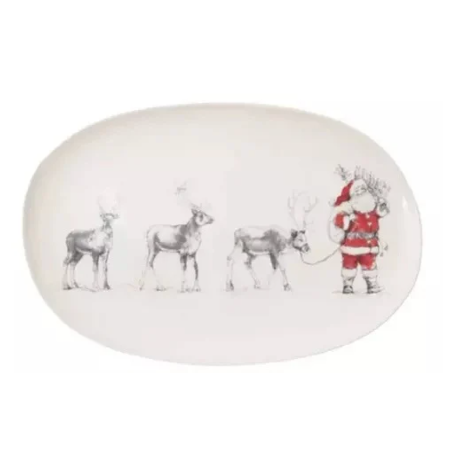 Oval Stoneware Serving Platter