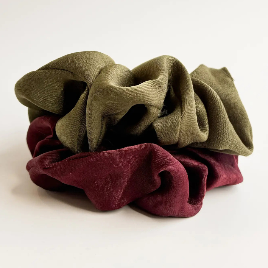 Christmas Satin Scrunchies | Set of 2