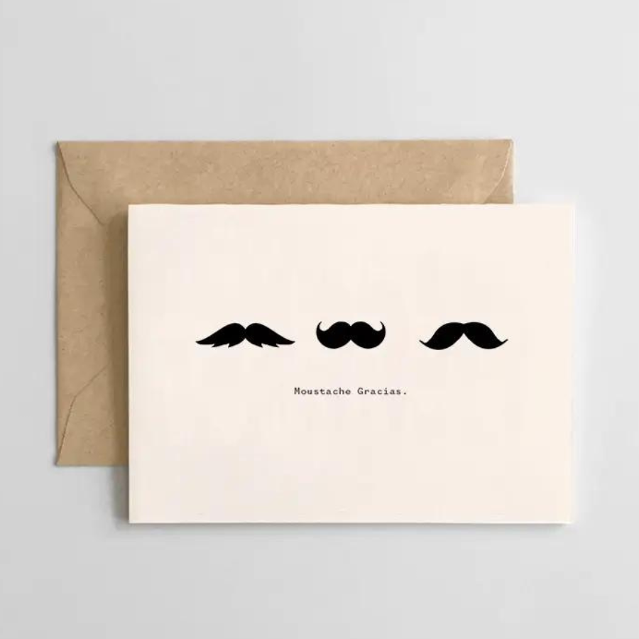 Moustache Gracias | Set of 6 Cards