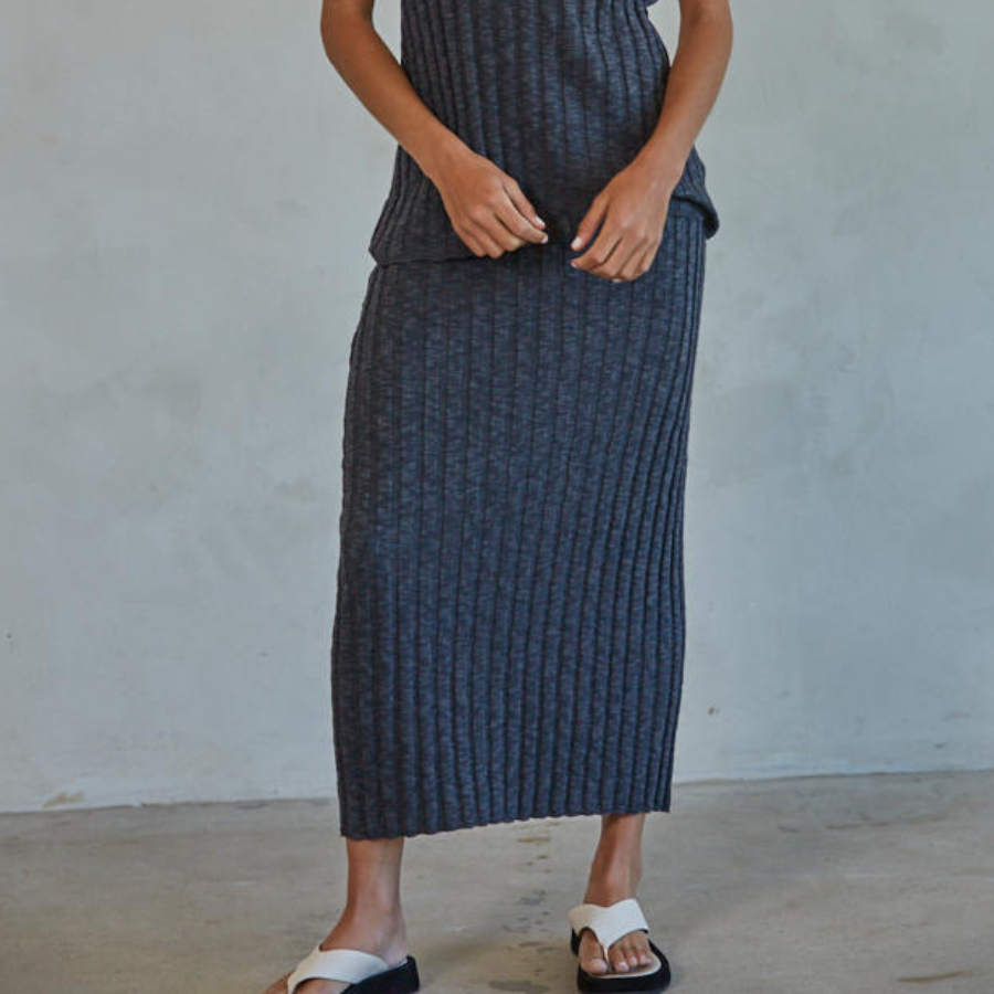 Isla Set | Skirt | Charcoal