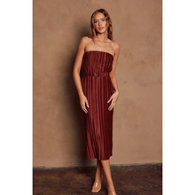 Load image into Gallery viewer, Monica Satin Plisse Dress
