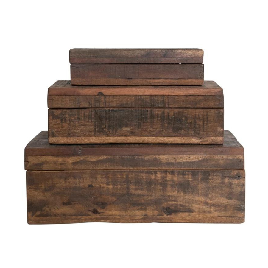 Reclaimed Wood Boxes | Set of 3