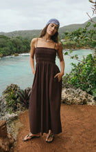 Load image into Gallery viewer, Cornelia Poplin Maxi Dress | Chocolate Cherry
