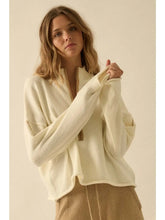 Load image into Gallery viewer, Textured Knit Half-Zip Sweater
