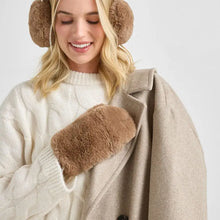 Load image into Gallery viewer, Faux Fur Mittens | Taupe
