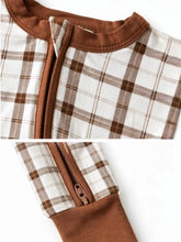 Load image into Gallery viewer, 2-Way Convertible Zip Romper | Homestead Plaid

