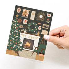 Load image into Gallery viewer, Happy Holidays Cozy Fireplace Card
