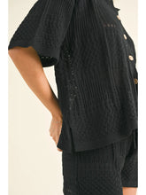 Load image into Gallery viewer, Pattern Knit Buttondown Set | Top

