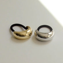 Load image into Gallery viewer, Narrow Crescent Metal Cuff Hair Tie | Gold
