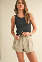 Load image into Gallery viewer, Pointelle Mini Ruffle Top | Black
