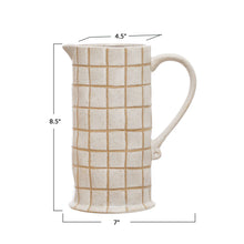 Load image into Gallery viewer, Grid Pattern Pitcher
