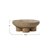 Load image into Gallery viewer, Paulownia Wood Footed Bowl
