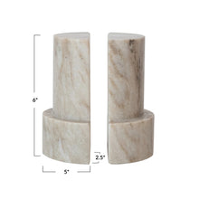 Load image into Gallery viewer, Marble Column Bookends | Set of 2
