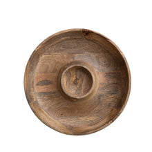 Load image into Gallery viewer, Mango Wood Lazy Suzan Server/Chip + Dip
