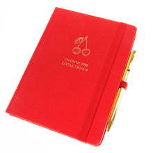 Load image into Gallery viewer, Fabric-Bound Journal w/Pen | Cherry
