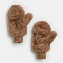 Load image into Gallery viewer, Faux Fur Mittens | Taupe
