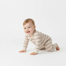 Load image into Gallery viewer, Organic Zip Romper | Terra Stripes
