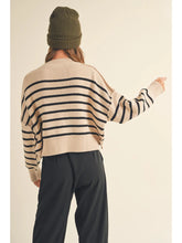 Load image into Gallery viewer, Striped Mock Neck Sweater
