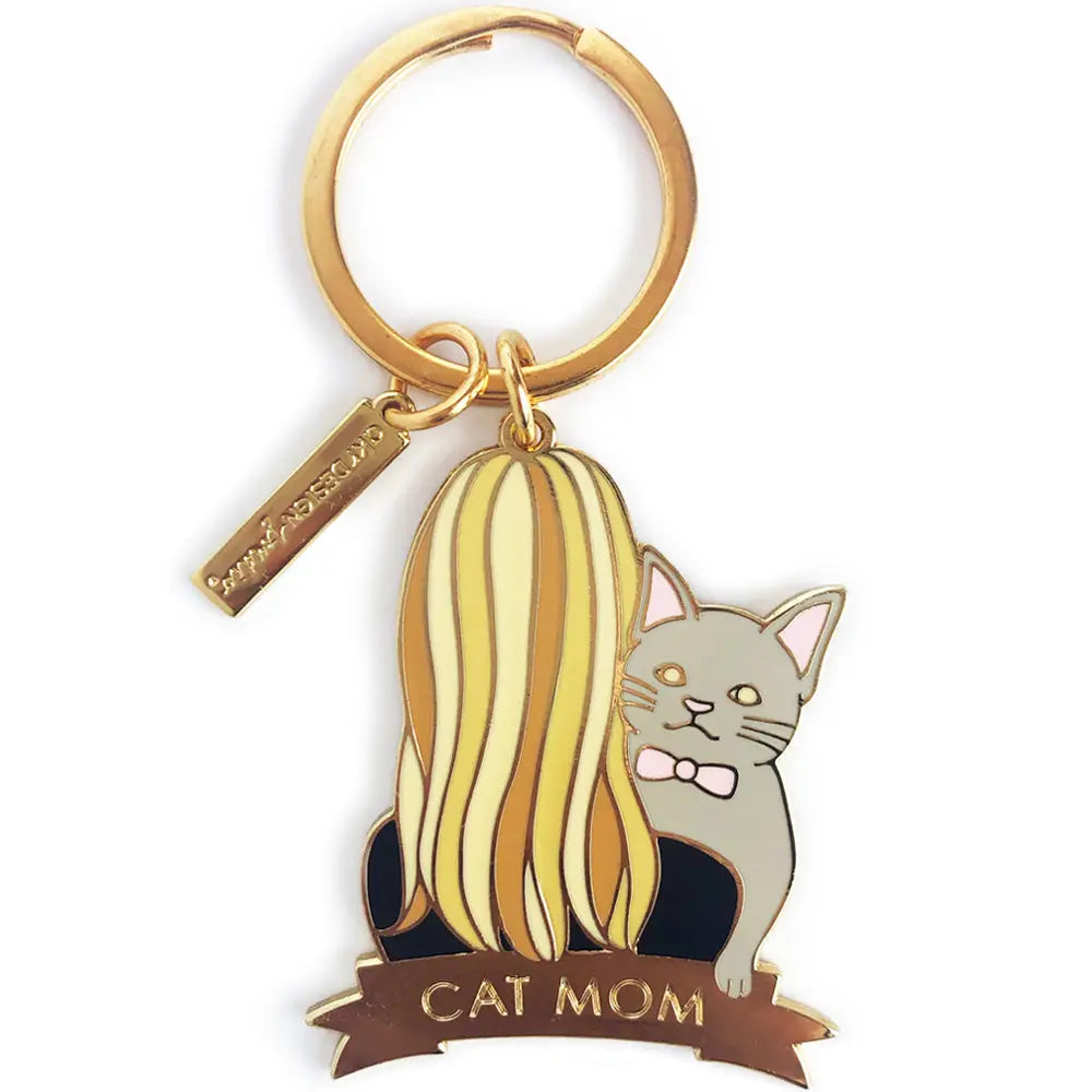 Cat Mom Enamel Keychain | 2 Styles