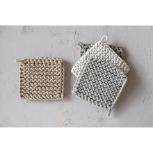 Load image into Gallery viewer, Cotton Crocheted Pot Holder | 4 Colors
