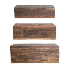 Load image into Gallery viewer, Reclaimed Wood Boxes | Set of 3
