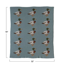 Load image into Gallery viewer, Cotton Knit Baby Blanket | Ducks
