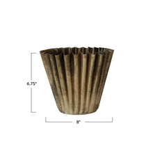 Load image into Gallery viewer, Fluted Brass Planter | 2 Sizes
