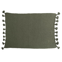 Load image into Gallery viewer, Cotton Knit Throw | Olive Green
