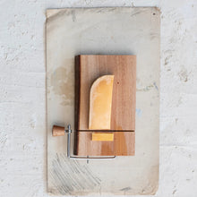 Load image into Gallery viewer, Mahogany Wood + Stainless Steel Cheese Slicer
