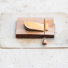 Load image into Gallery viewer, Mahogany Wood + Stainless Steel Cheese Slicer
