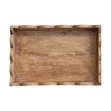 Load image into Gallery viewer, Natural Mango Wood Scalloped Tray
