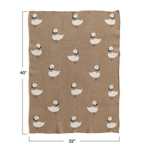 Load image into Gallery viewer, Cotton Knit Baby Blanket | Ducklings

