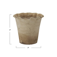 Load image into Gallery viewer, Terracotta Planter w/ Ruffled Edge

