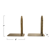 Load image into Gallery viewer, Twisted Metal Arched Bookends | Set of 2
