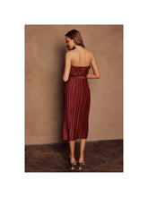 Load image into Gallery viewer, Monica Satin Plisse Dress
