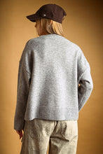 Load image into Gallery viewer, Chloe V-Neck Sweater | Heather Grey
