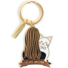 Load image into Gallery viewer, Cat Mom Enamel Keychain | 2 Styles
