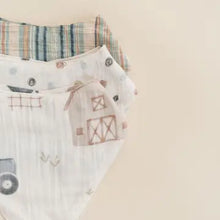 Load image into Gallery viewer, Charlie 3 Piece Bib Set | Farmhouse Tractor
