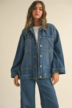 Load image into Gallery viewer, Tied On the Side Denim Jacket
