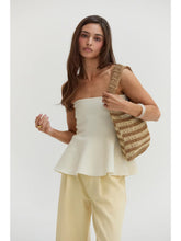 Load image into Gallery viewer, Bella Jacquard Knit Peplum Top
