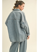 Load image into Gallery viewer, Washed Denim Shacket
