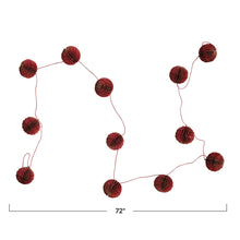 Load image into Gallery viewer, Honeycomb Ball Garland | Burgundy
